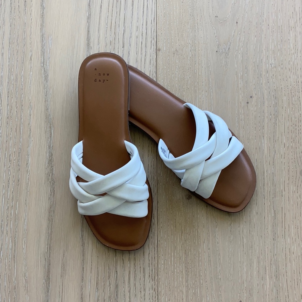White sandals